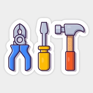 Pliers, Hammer And Screwdriver Sticker